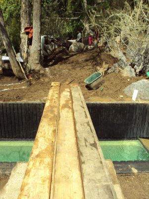 BOULDER RAMP ACROSS POOL