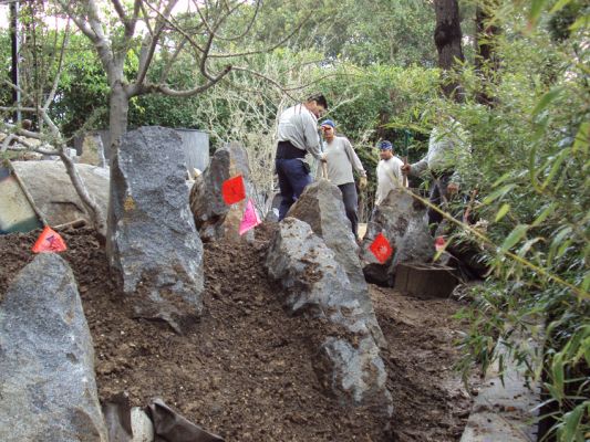 BRINGING IN BOULDERS