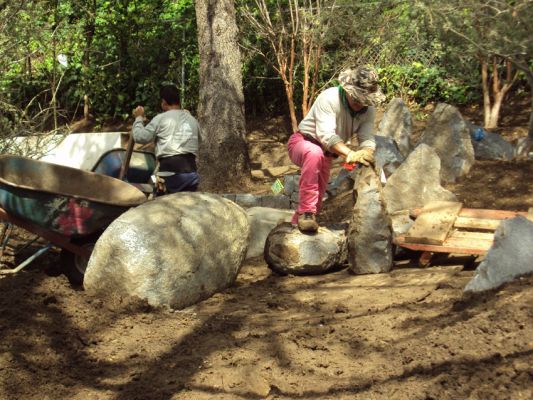 BRINGING IN BOULDERS